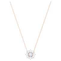 Swarovski Sunshine pendant Sun White Rose gold tone plated 5451376 balta
