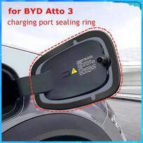 Car Charging Port Dust Plug Protective Cover For BYD Yuan Plus Atto 3 EV Rubber Sealing Ring Charging Port Sticker Accessories 1pcs sealing ring gray