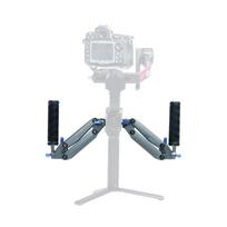 DF DIGITALFOTO ARES-SE Dual Handle NATO Rail 5kg Load Vertical Z-Axis Damping Grip for DJI RS 4 3 Pro RSC 2 Gimbal Stabilizer pilka spalva