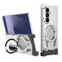 Folding Metal Phone Case for Samsung Z Fold 8 Ultra with Heat Dissipation & Rotating Stand Samsung Z Fold8ultra gray