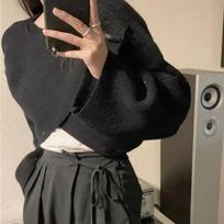 Cropped Cross Irregular Streetwear Sweater Women Sweater Autumn Winter Knitted Tops Long Sleeve Pullovers Sweater Pull One Size