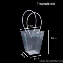 520 Valentine's Day PVC Transparent Waterproof Flower Gift Bag for Florist Bouquet Packaging gray