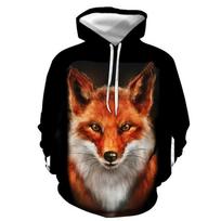 Men's Graphic Fox Hoodie Hoodies Sweatshirt Streetwear Casual Long Sleeve Hooded S