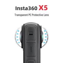 Insta360 X5/X4 Optical Tempered Glass Protective Lens & Transparent PC Cap black