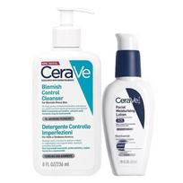 CeraVe SA Cleanser & Niacinamide Repair Serum Set blue