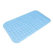 Bathtub Shower Mat PVC Prevent Slip Drain Holes Bendable Bathroom Floor Mat Home Hotel Use Transparent Blue38 X 70cm blue