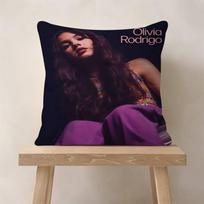 Singer OOlivia Cool RRodrigo Personalized Pillow Dust Cover Bedroom Kids Party Decoration Pillowcase Birthday Children Gift 30x30cm black