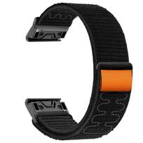 22mm 26mm Quick Fit Nylon Strap for Garmin Fenix 7 7X 6X Pro/Epix Pro Gen 2 51mm 47mm/Fenix6 5Plus 5XPlus Braided Watchband 22MM black