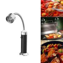 Nešiojami 360 laipsnių reguliuojami magnetiniai LED grilio žibintai lauko BBQ kepsninės kepimui, 2 vnt.