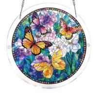 Jigsaw Puzzle Suncatcher, DIY Puzzles Acrylic Sun Catcher, Stained Glass Window Hanging Ornament for Home, Garden Decor, Gift for Women, Mom, Friends D blue