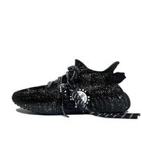 Adidas Originals Yeezy Boost 350 V2 Baby's Breath Abrasion Resistant Low top Casual Shoes Unisex Black HQ4540(Team499-) 36⅔