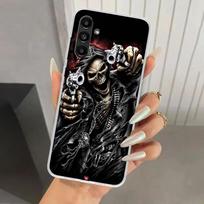 Grim Reaper Skull Skeleton Phone Case for Samsung Galaxy A16 A26 A36 A56 A15 A25 A35 A55 A14 A24 A34 A54 A13 A23 A33 A53 A05S A0 Samsung A16 white