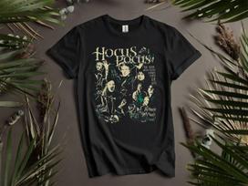 Vintage Hocus Pocus HalloweenT-Shirt Mens Womens Tees Top T Shirt Mens Womens Tees Top Men Women Unisex Tshirt K852 XL black