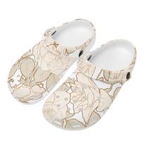 for Women Men Color Print EVA Clogs Soft Comfort Lightweight Slip On Garden Shoes Beach Pool Bathroom Home Daily Shoes Travel Wear 36 balta