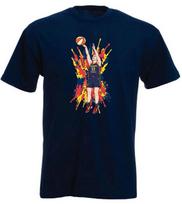 Caitlin Clark Spray Paint Fever Shirt T-Shirt Youth Medium L blue