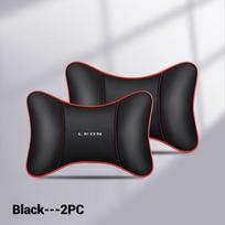 gtxbn6 Leather Car Seat Headrest Memory Foam Comfort Neck PillowFor Seat Leon Ibiza Ateca Arona Toledo Altea Alhambra Auto Accessories gray