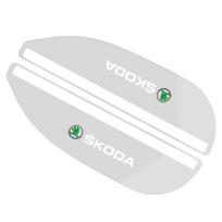 XNHX9 2Pcs Car Rearview Mirror Rain Eyebrow Visor Covers For Skoda Octavia Superb Rapid Kodiaq Karoq Fabia Kamiq Enyaq VRS Yeti Scala