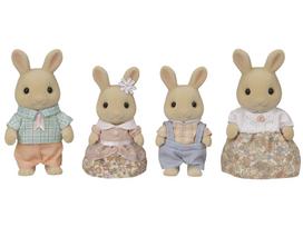 EPOCH Sylvanian Families Calico Critters Milk Rabbit Family Doll Set FS-47 ST Mark Certified Dollhouse Toy Ages 3+