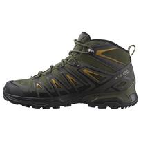 Salomon X Ultra Pioneer Mid CSWP Olive Night Amber Men Sneakers Green Beluga Amber-Gold L47208000 44