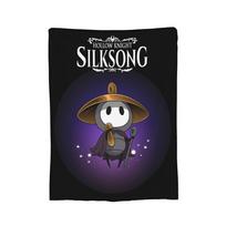 Hollow Knights Silksongs Little Ghost Blankets Fleece Autumn/Winter Portable Warm Throw Blanket for Sofa Couch Bedspreads Size: 75*100cm, Weight: 230 GSM black