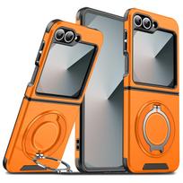 For Samsung Z Flip8 Case Galaxy Z Flip 6 Cover z Flip 7 8 6 Magnetic Ring Armor Slide Camera Lens Magsafe Wireless Charge Cover Galaxy Z Flip 8 gray