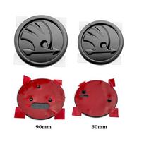 2 vnt. 80 mm 90 mm emblema Skoda Fabia 1 2 Octavia a7 RS Superb Rapid Yeti Karoq Vision automobiliui Priekinė Galinė Bagazines dangčio Lipdukas 1x80mm 1x90mm gray