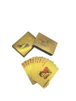 Cross-border in-stock new gold foil playing cards, PET playing cards, waterproof, fold-resistant, creative magician wholesale