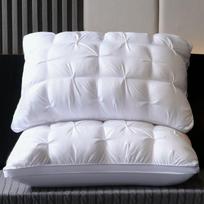 Hotel-Quality Fluffy Twisted Bread Pillow - Sleep Aid & Neck Support Low Flat 600g