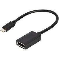 Cablexpert USB Type-C to DisplayPort adapter cable, 4K, 15 cm, black | Type-C to DisplayPort A-CM-DPF-02