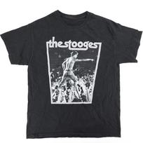 The Stooges Shirt Adult Black Tshirt Grpahic Rock 60s Rock Concert Tour S gray