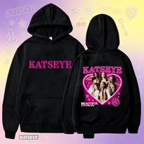 KATSEYE Heart Photo Hoodie Oversized Long Sleeve Pullover Top 60810-8 S juoda
