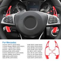 Car Steering Wheel Shift Paddle Shifter For Mercedes Benz A B C E GLE Class W176 W205 W246 C117 W218 2014-2023 DSG Extended Trim Red gray