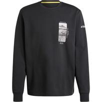 Adidas X National Geographic Co-Branded Comfortable Long-Sleeve Printed T-Shirt Unisex Tops Black IX5613 L black