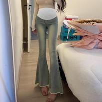 9 #pregnant women micro-pull jeans spring and autumn outer wear casual loose-edged simple super slim-fitting trousers M
