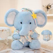 Genuine pajamas baby elephant plush toy doll throw pillow doll boy and girl birthday gift 22cm white