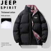 JEEP SPIRIT Men's Autumn/Winter Stand Collar Padded Jacket XL juoda