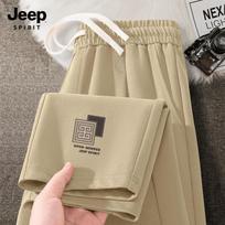 JEEP SPIRIT Men's 2025 Loose Fit Sporty Casual Trousers L gray