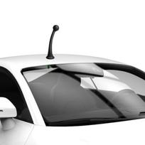 Automobilio stogo ornamentas Mielas pupelių daigelis Velnio ragas mažas čiuptuvas 3D stereofoninis automobilio lipdukas Automobilio buferio gaubto motociklo šalmo puošmena gray
