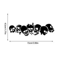 Motorcycle Skull Stickers Halloween Reflective Car Stickers Horror Auto Exterior Decoration Cool Decals for Car Motorcycle juoda