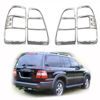 YOYO Chrome Car Accessories Tail Lamp Cover Trim Paste Style For Toyota Land Cruiser LC100 FJ100 100 V8 4700 2006 2007 2008 tail lamp cover gray