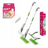Grindų plovimo šluota YORK MOP 4in1 su purkštuvu ir kempinėlių rinkiniu