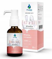 Maisto papildas Avitale lašiukai su vitaminu D3 (1000 TV) ir K2-MK7, 30 ml, 600 porcijų