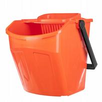 25 l kibiras su plokščia šluoste ir išgręžėju, oranžinis