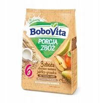 Pieniška košė BoboVita su 3 grūdais, obuoliais ir kriaušėmis, nuo 6 mėn., 210 g