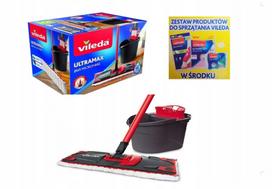 Grindų valymo rinkinys Vileda UltraMax 35 cm su kibiru, šluoste ir 3 dovanomis