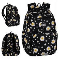 Mokyklinė kuprinė COOLPACK Pick, dvi dalys, juoda su gėlėmis