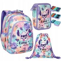 Mokyklinis rinkinys: kuprinė, penalas ir maišelis COOLPACK su Stitch