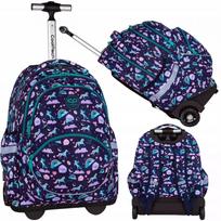 Mokyklinė kuprinė mergaitėms su ratukais COOLPACK, vienaragio piešinys