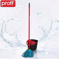 Grindų valymo rinkinys su kibiru PROFF trends GRAPHITE
