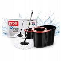 Grindų plovimo rinkinys PROFF Quantum Black su mikropluošto kibiru, 16 l